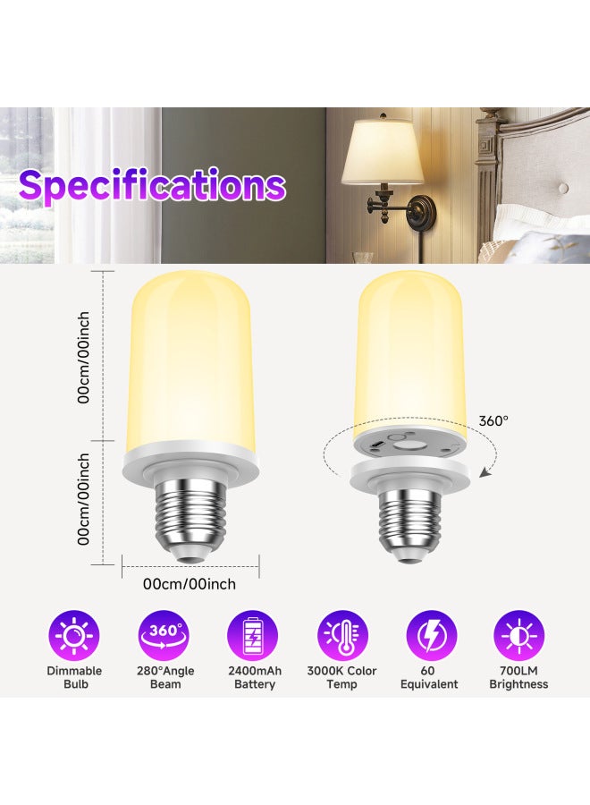 Rechargeable Emergency Remote Control Bulb Large Capacity Long Battery Life CCT RGB 1800 Color Temperature Magnetic Detachable Wall Lamp-Light Color:CCT+RGB+1800K  - Image 2