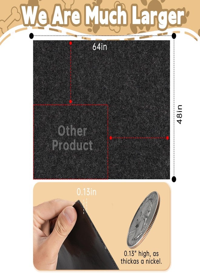 XGKHOM Extra Large Dog Crate Mat Liner, 48"x64" Washable Puppy Pee Pad for Kennel Training, Absorbs Urine, Waterproof, Non-Slip, Use Under Pet Cage to Protect Floors, Thin Cut to Fit Design - Image 2