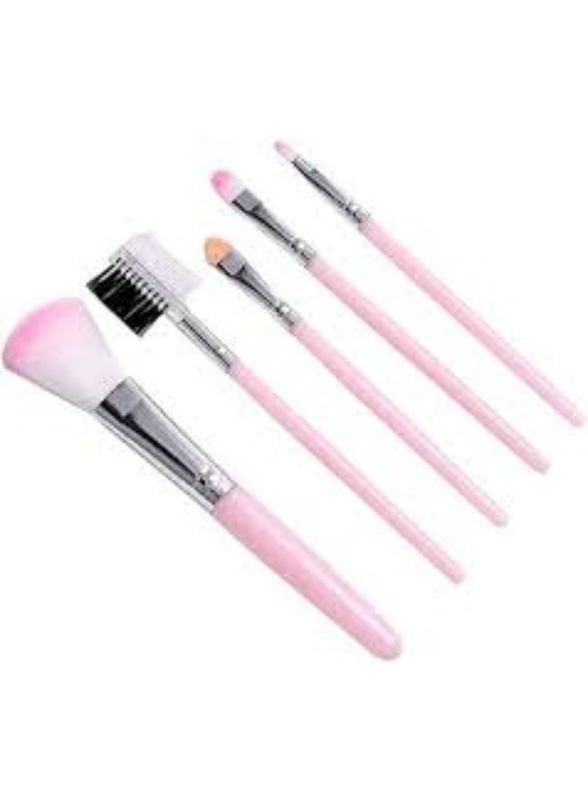 Professional 5-Piece Makeup Brush Set for Daily Use – Available in Multiple Colors and Designs – One Set Containing 5 High-Quality Brushes (Color and Design May Vary) - Image 4