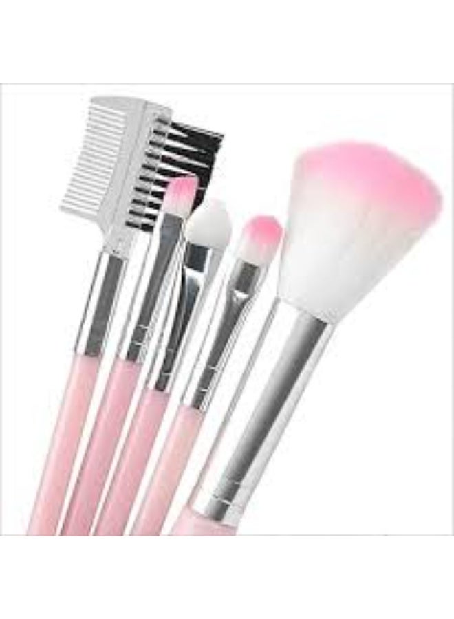 Professional 5-Piece Makeup Brush Set for Daily Use – Available in Multiple Colors and Designs – One Set Containing 5 High-Quality Brushes (Color and Design May Vary) - Image 3