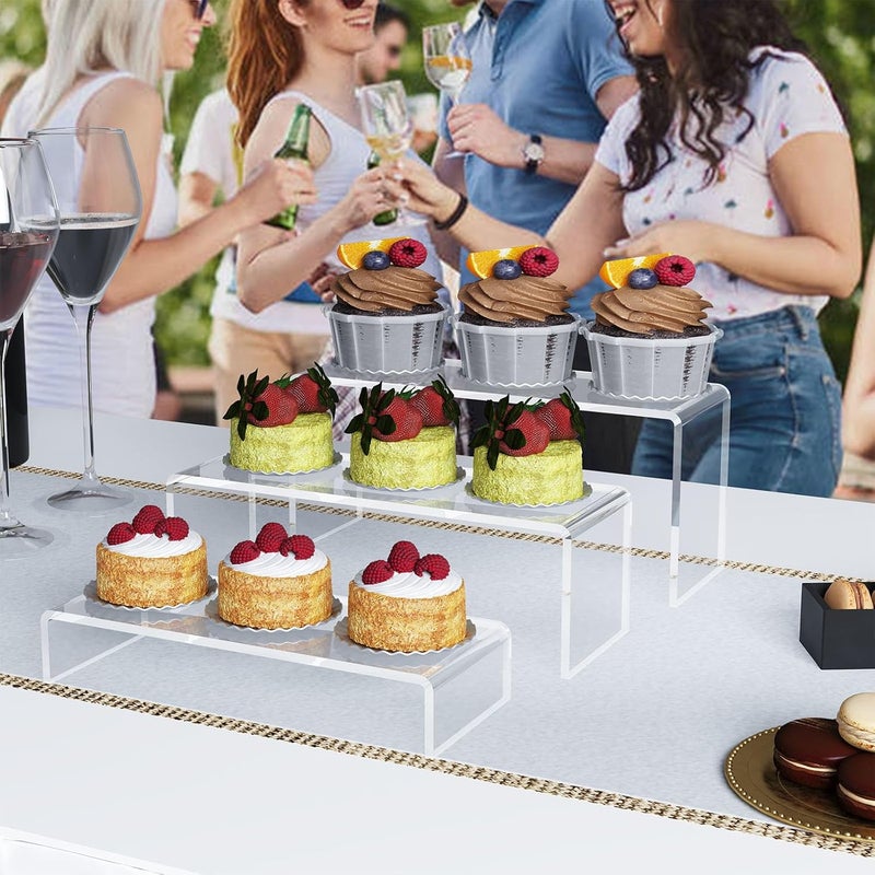 TPGP WEITELAI Clear Acrylic Buffet Risers for Catering and Display - Image 2