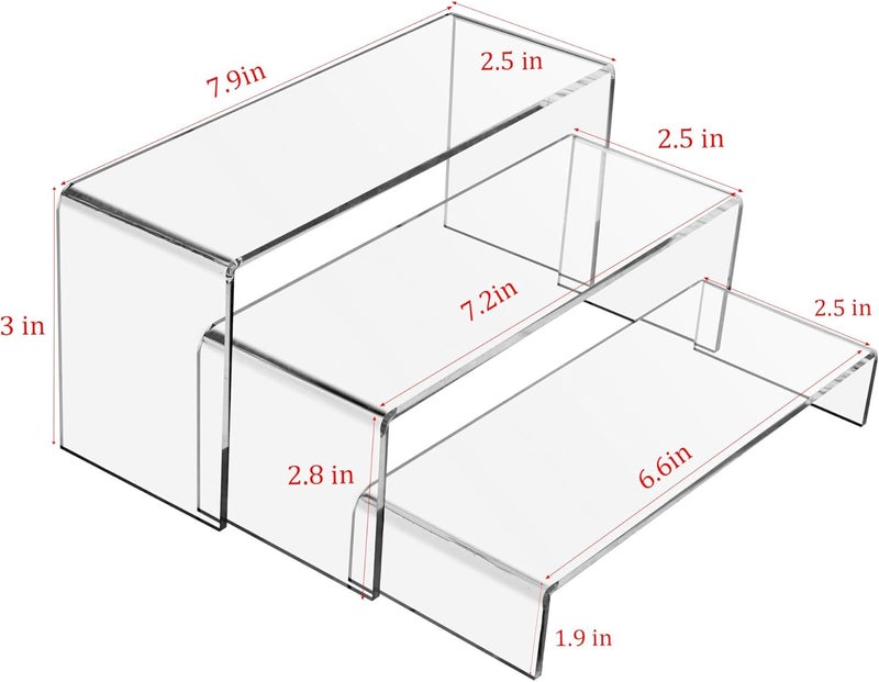 TPGP WEITELAI Clear Acrylic Buffet Risers for Catering and Display - Image 3