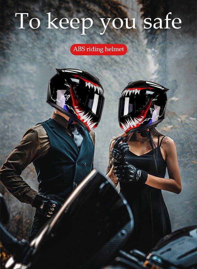 Full Face Motorcycle Helmet, Lightweight – Collision-Resistant with Breathable Lining - Image 3
