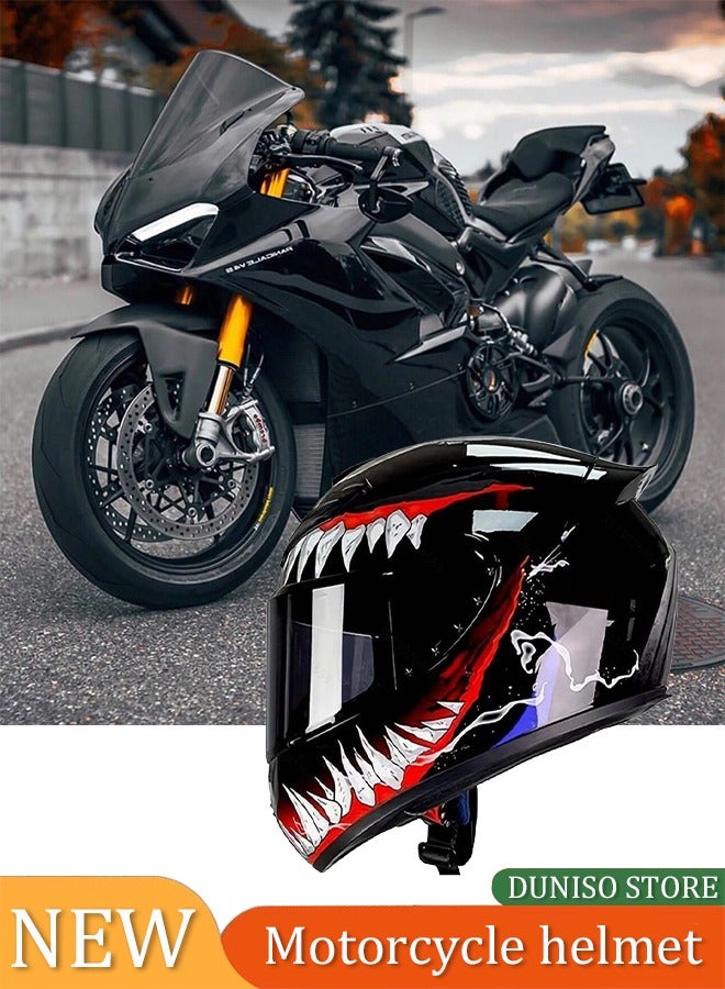 Full Face Motorcycle Helmet, Lightweight – Collision-Resistant with Breathable Lining - Image 1