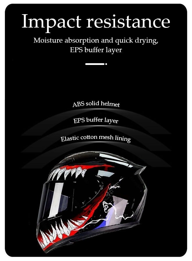 Full Face Motorcycle Helmet, Lightweight – Collision-Resistant with Breathable Lining - Image 5