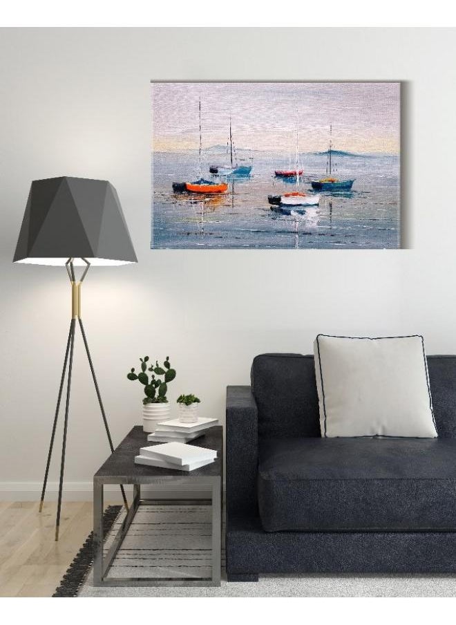 Home Gallery - Canvas Wall Art, Abstract Framed Portrait of Sailing Boat - Image 1