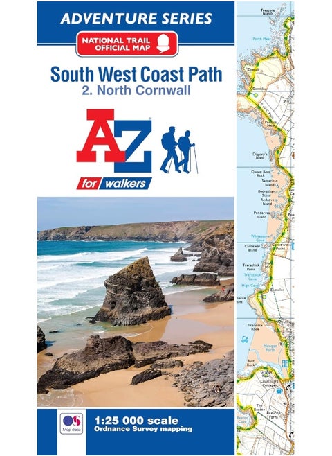 South West Coast Path National Trail Official Map North Cornwall: with Ordnance Survey mapping