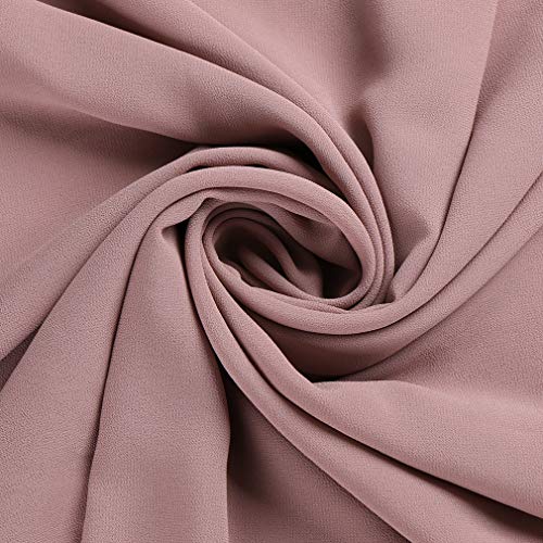 LMVERNA Solid Color Soft Chiffon Scarve Women Muslim Hijab Long Scarf Wrap Scarves(Brown) - Image 2