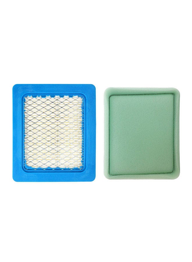 NIBEMINENT Lawn Mower Trimmer Brush Cutter Air Filter Set Blue/Green/White 133 x 114 22millimeter  - Image 1