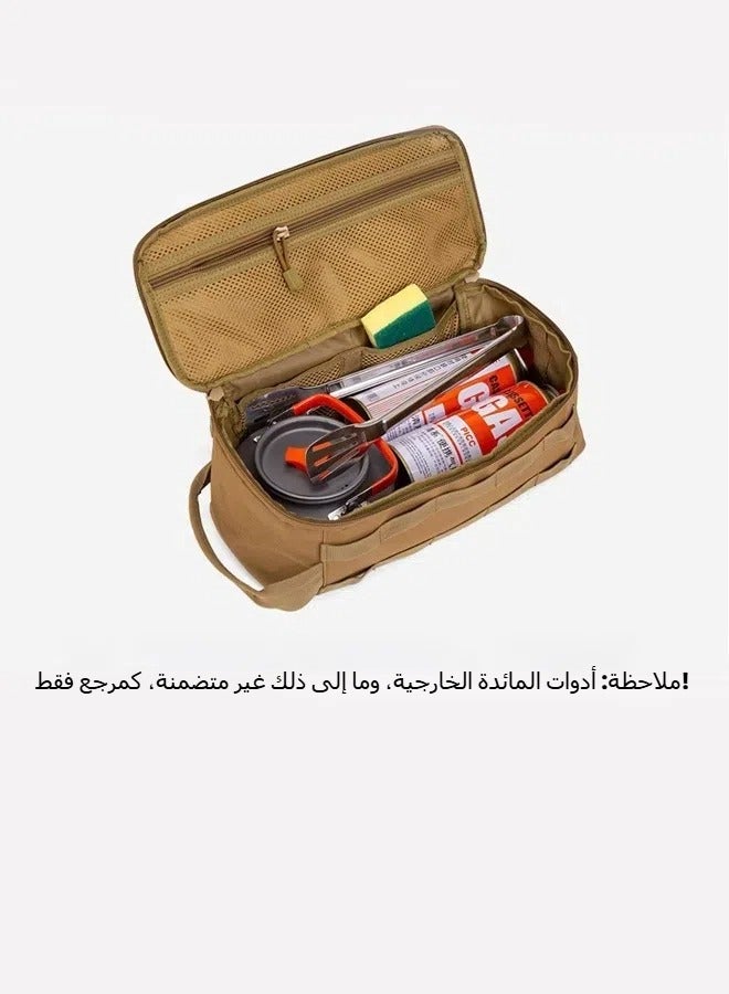 general Camping Tactical Bag Outdoor Multi-functional Cutlery Set Pot Anti-collision Picnic Bag Ice Bag Cassette Stove Storage Bag - Image 2