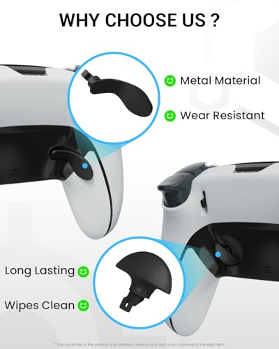 KD.FLY KDFLY Metal Back Paddles for PS5 Edge Controller 4PCS Metal Replacement Back Buttons Interchangeable Button Accessories for PS5 Dualsense Edge Controller Black - Image 3