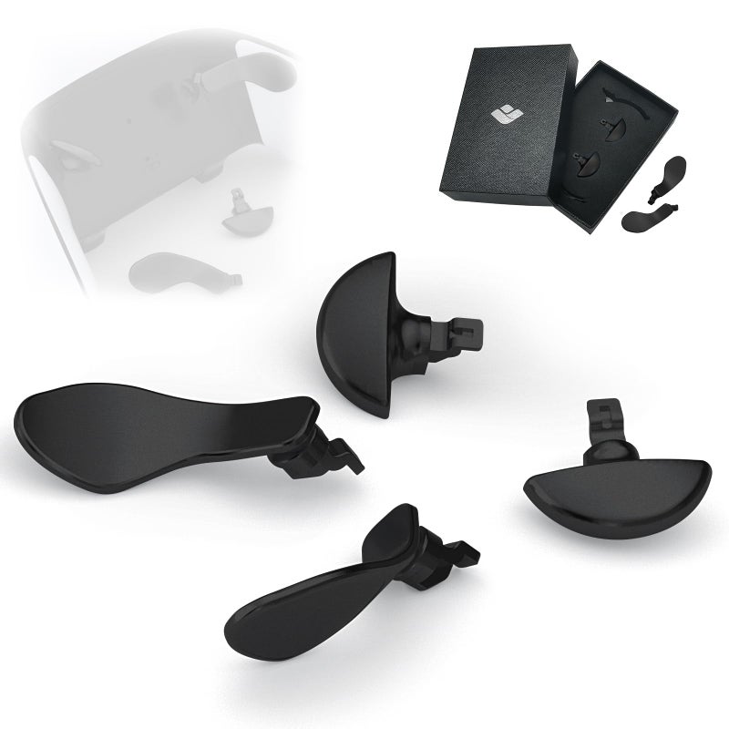KD.FLY KDFLY Metal Back Paddles for PS5 Edge Controller 4PCS Metal Replacement Back Buttons Interchangeable Button Accessories for PS5 Dualsense Edge Controller Black - Image 2