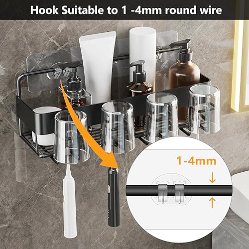 Spiglamm 12 Pack Shower Caddy Adhesive Hooks Replacement, Shower Shelf Adhesive Replacement, Strong Adhesive Hooks for Shelves Rack Basket Holder, No Drilling - Image 3