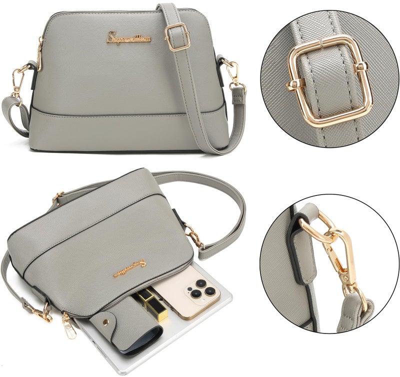 Soperwillton Handbag for Women Wallet Tote Bag Shoulder Bags Top Handle Satchel 5pcs Purse Set - Image 5