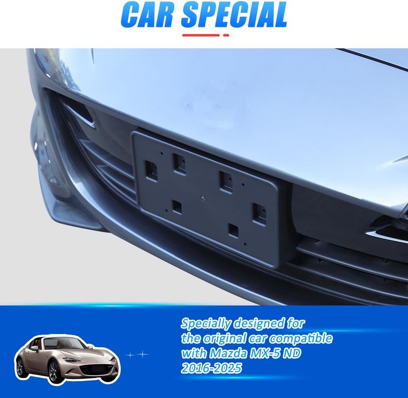 JONKOKO ABS Car Front License Plate Frame for Mazda MX-5 ND (2016-2025) - Image 3