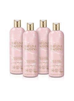Baylis & Harding Baylis  Harding Liquid Body Wash Soap Elements Pink Blossom  Lotus Flower 169oz500ml 4Pack 