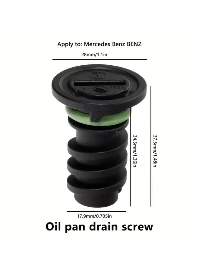 1pc Engine Oil Pan Drain Plug For Mercedes C63 AMG S Class Models - Image 2