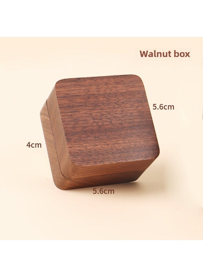Umbilical Cord Collection Box Fetal Hair Souvenir Making Fetal Hair Preservation Bottle Baby Rabbit Navel Newborn Baby Storage-Color:Walnut Box  - Image 1