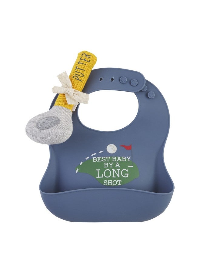 mud pie Children'S Golf Bib & Rattle Set - Image 1