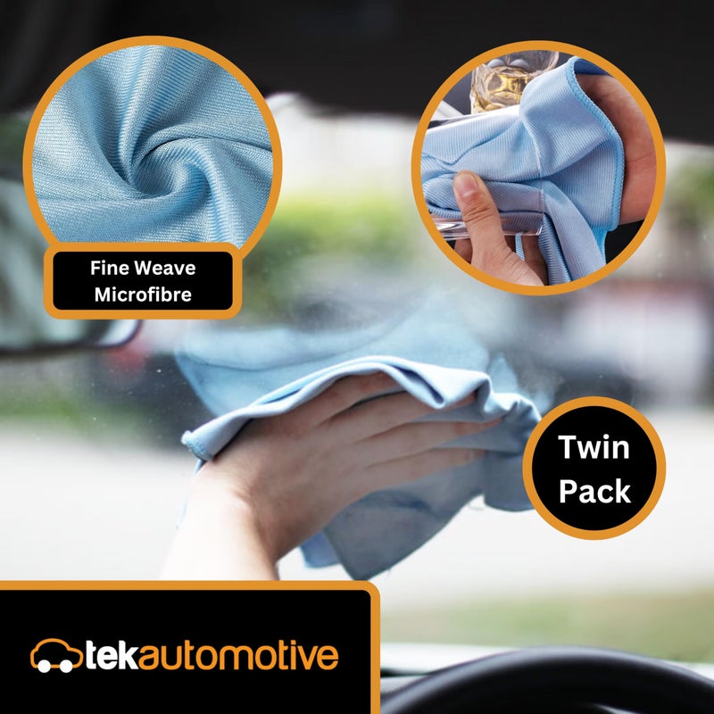 Tek Automotive Glass Cleaning Cloth Window Cleaning Cloths Twin Pack - Image 4