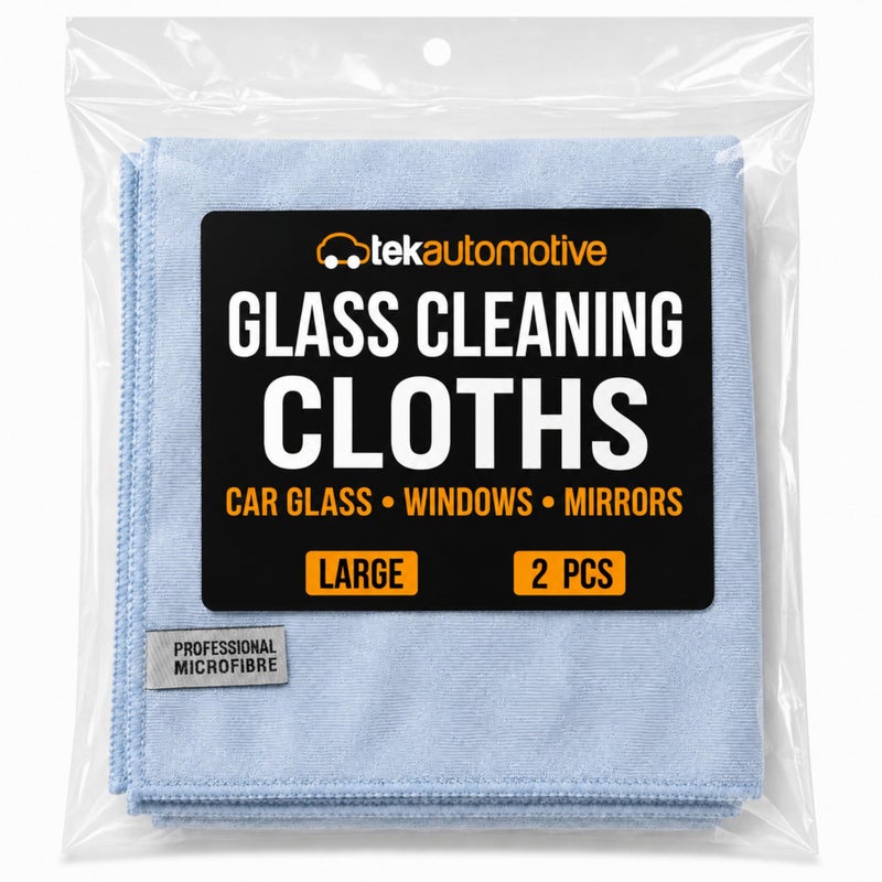 Tek Automotive Glass Cleaning Cloth Window Cleaning Cloths Twin Pack - Image 1