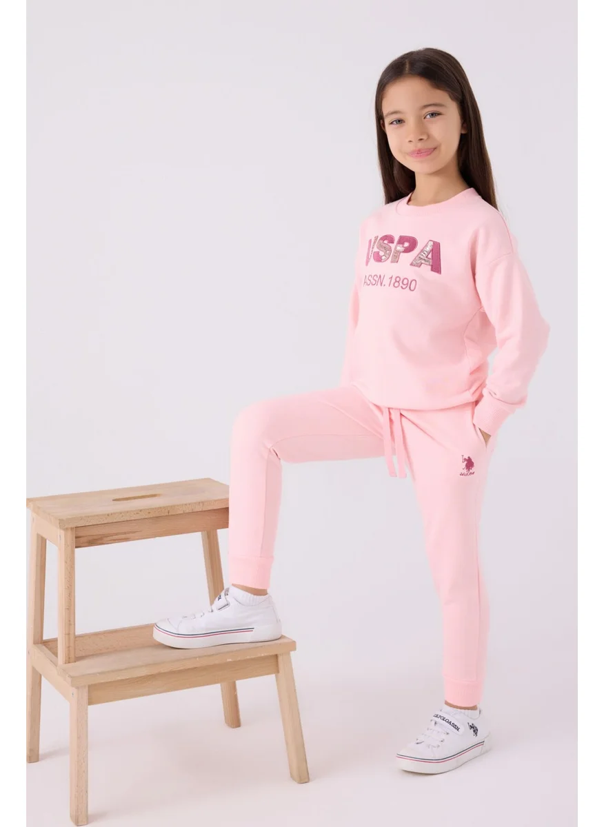 U.S. Polo Assn. Girls Tracksuit Us1969 Pink
