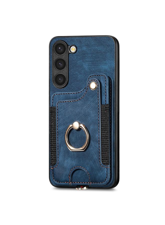 S-TOP Case For Samsung Galaxy S23+ 5G Retro Skin-feel Ring Multi-card Wallet Phone Case - Image 2