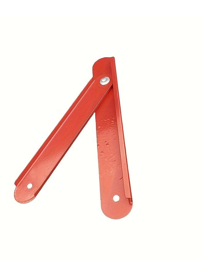 3 قطع مفصل سلم قابل للطي متين تصميم هيكل حديدي على شكل حرف A مفاصل متينة - Image 4