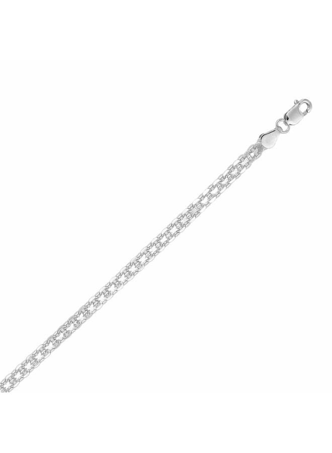 Ritastephens Sterling Silver Italian Bizmark Chain Anklet Ankle Bracelet 10 Inches 3 Mm Wide - Image 3
