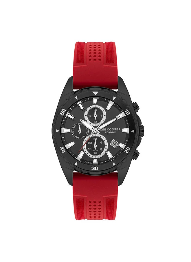 لي كوبر Men Chronograph Tonneau Silicone Wrist Watch LC07527.658