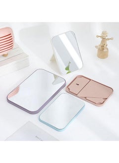 Leeonz Plastic Portable Makeup Mirror, Mirror Cosmetic Makeup Compact Vanity Desktop Portable Adjustable Tabletop Travel Pocket Magnifying Hand Mirror (Pocket Mirror A - Blue, Framed, Rectangular) - pzsku/Z811F02007ADB74FAD443Z/45/_/1738306521/35e302de-c261-4f84-b64f-01b66b1fe5a9