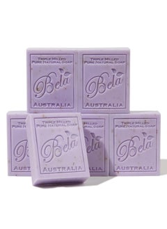 BELA BELA Lavender Soap Bars 33 OZ Pack of 6 French Triple Milled Bar Soap with Organic Shea Butter Lavender and Flower Scented Soap Made in Australia 
