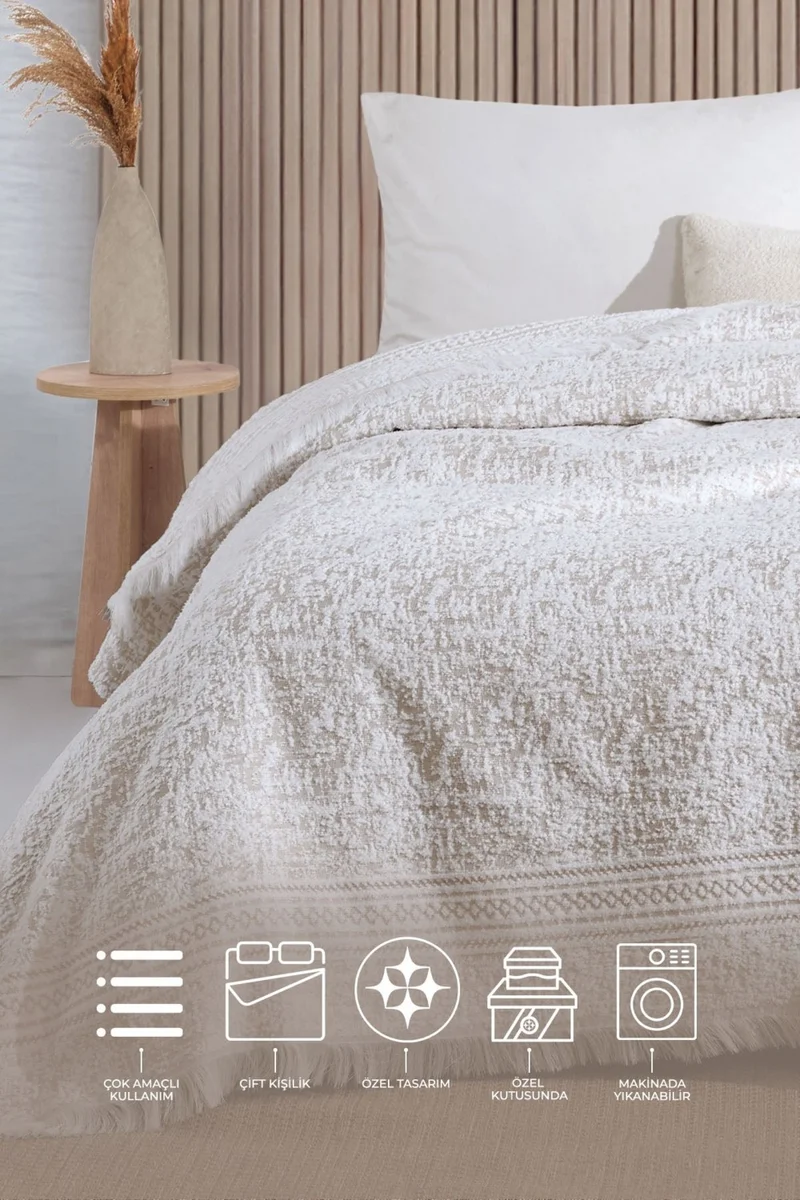 ايلارت Harmony Blanket Double Ecru (220X240 Cm)