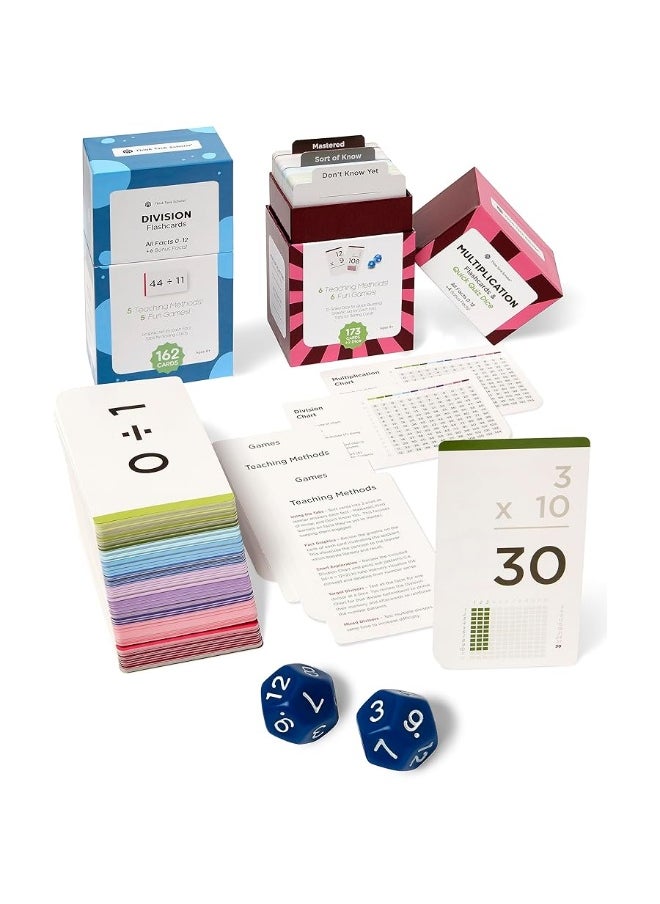 Think Tank Scholar 335 Multiplication & Division Flash Cards - 2 Math Dice (Award Winning) All Facts 0-12 Answer on Back, for Kids in 2ND, 3RD, 4TH, 5TH, 6TH Grade Class or Homeschool - Games & Charts - pzsku/Z811F1DA04C88A9DF3A47Z/45/_/1729414935/aa7c6691-31ab-43ba-bd6d-91e39b6f89f2