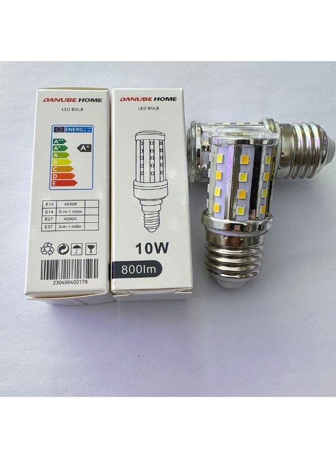 Danube Home Freesia 10 Watt - E27 LED Light Bulb For Chandeliers, Wall Lights | 3 in 1 Color Changeable Lights | Aluminum Base With Glass, Chrome Finish | 10W, AC 85-265Volt Bulb (1 Year Warranty) - Image 4