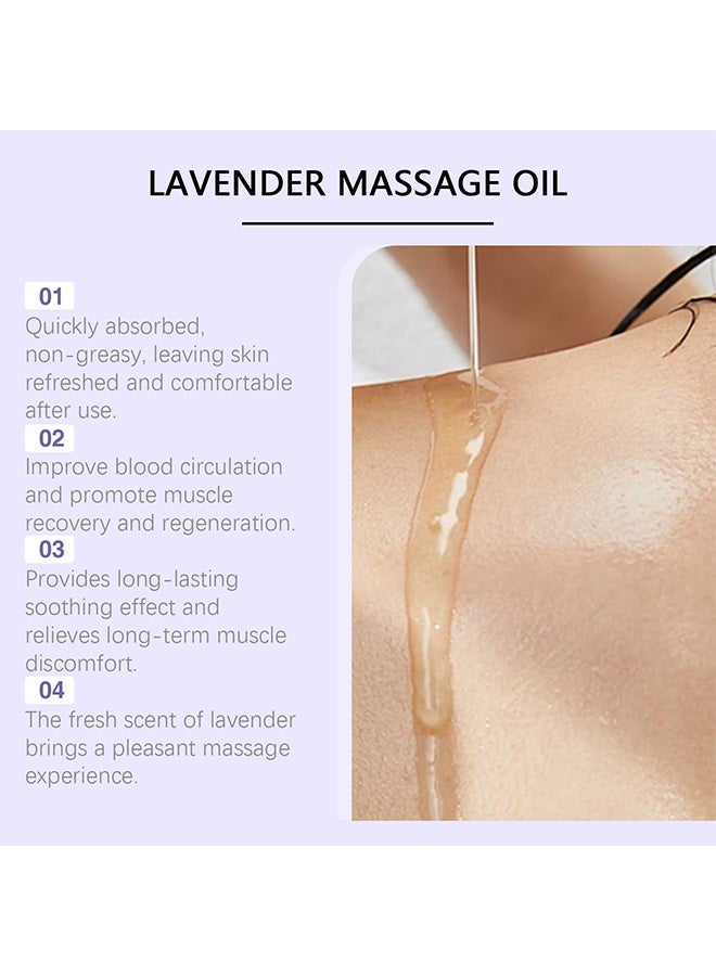 WoodSleep Lavender Massage Oil,For Massage Therapy, Massage Oils For Date Night, Massage Oil For Muscle Pain, Gua Sha Relaxing Body Oil, Natural Lavender Oil For Skin Hair, Fragrance Hair Oil For Women Men 100ml - Image 4