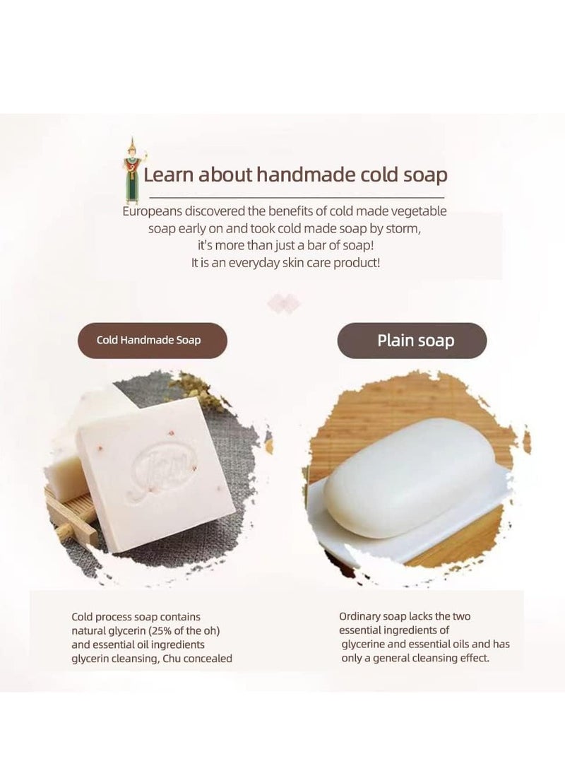 JAM Thailand Rice Soap 2pcs Handmade Rice Soap 65g Bath Soap 2pcs Facial Soap Cold Soap Wedding Gift - Image 3