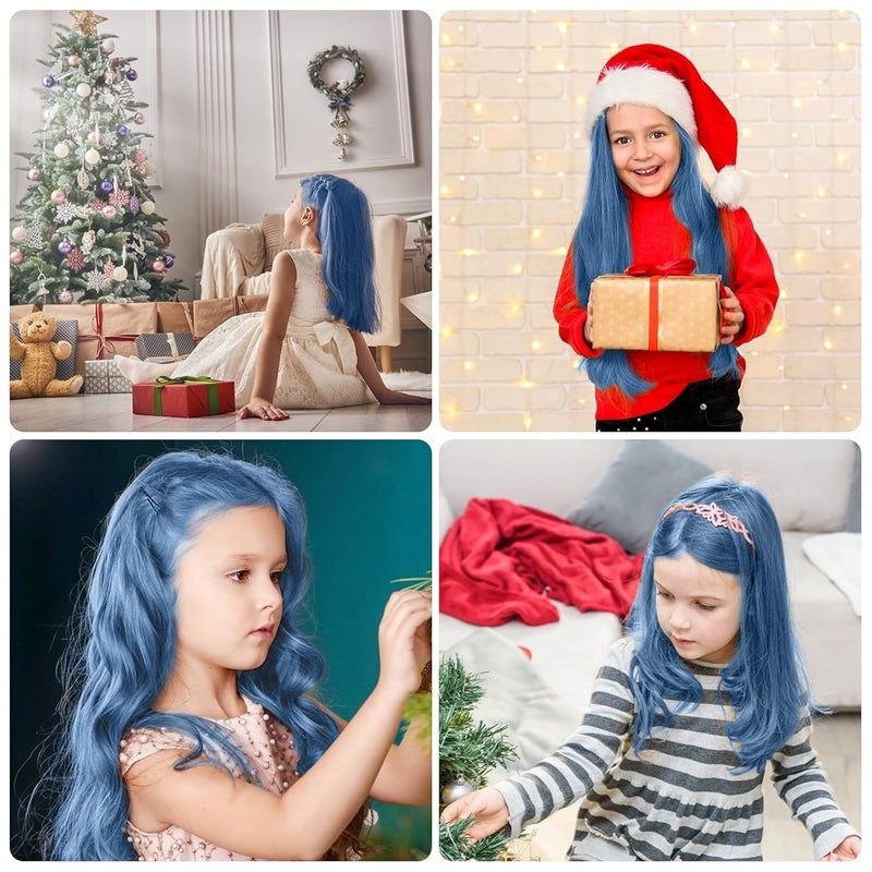 MSDADA Blue Hair Chalk for Temporary Bright Washable Hair Color - Fluorescent Comb and Dye for Kids - Christmas, Birthday, Easter, Halloween Gifts - Image 5
