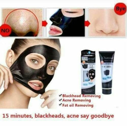 Generic MADNIKA Charcoal Blackhead Mask Cream for Deep Cleansing Purifying Removes Excess Dirt Oil Face Mask Blackhead Remover Charcoal Blackhead Mask Pack of 4  - Image 5