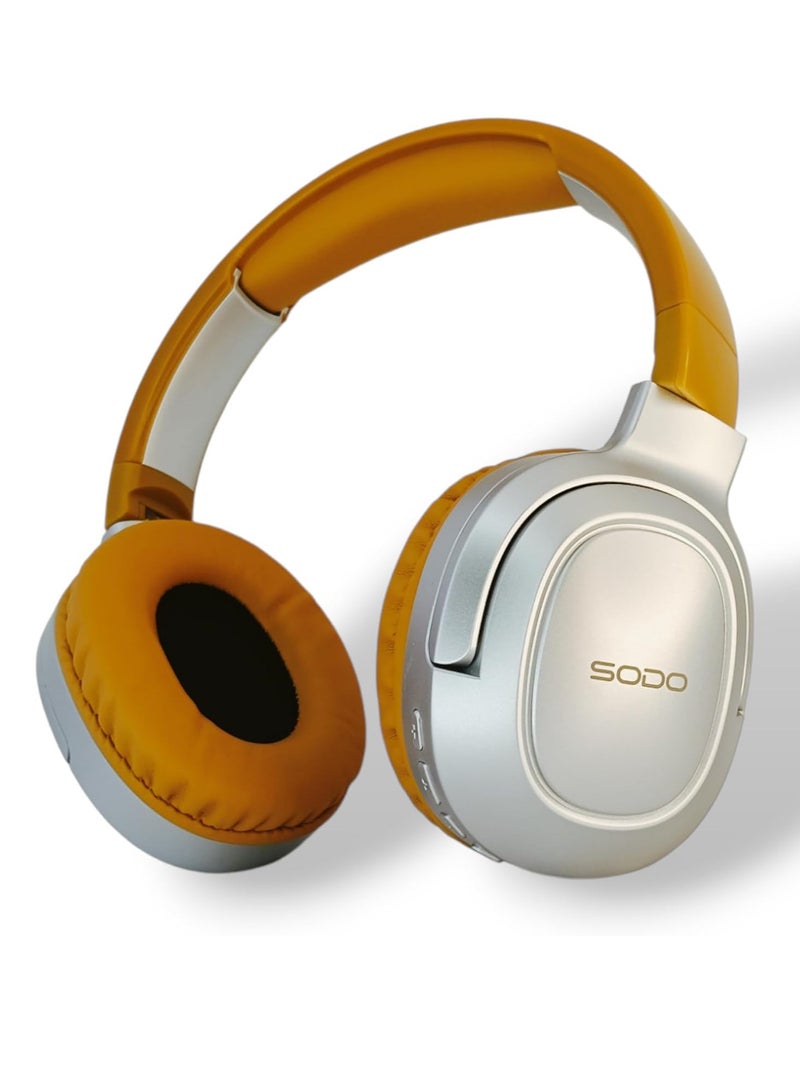 SODO SD-1105 Soundo Wireless Bluetooth 5.3 Headset with External Microphone and SD Card Support - Brown  - Image 2