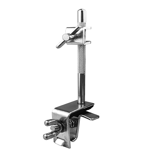 Flylin Flylin Cowbell Holder, Jazz Drum Kit Adjustment Percussion Accessories Removable Hoop Mounted Cowbell Clamp for Bass  - Image 2