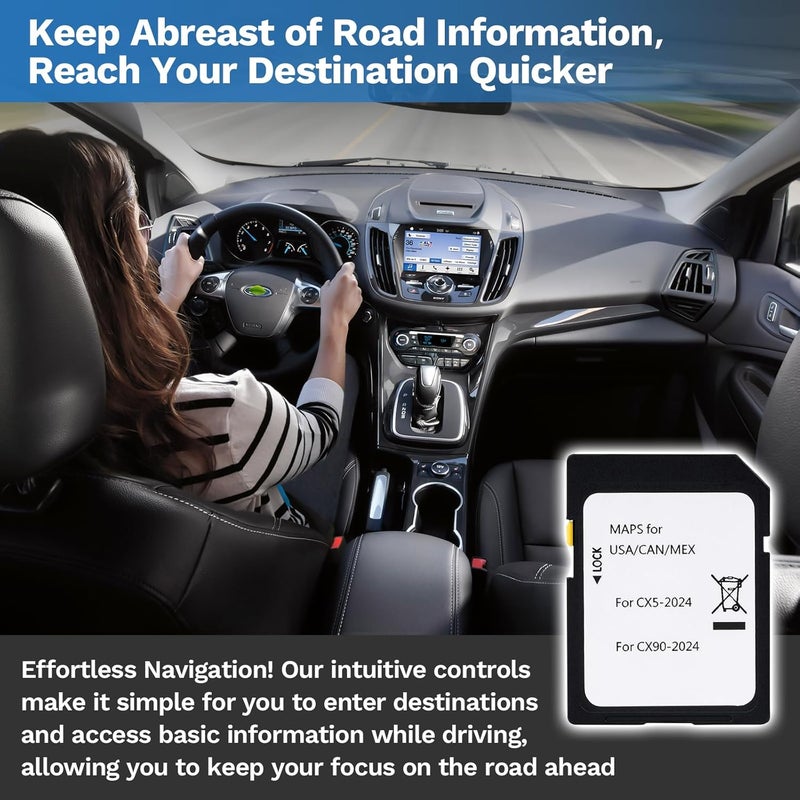 Forccord Navigation SD Card for Mazda 2024 CX5 and CX90 - USA/Canada Maps - Image 5