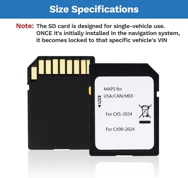 Forccord Navigation SD Card for Mazda 2024 CX5 and CX90 - USA/Canada Maps - Image 4