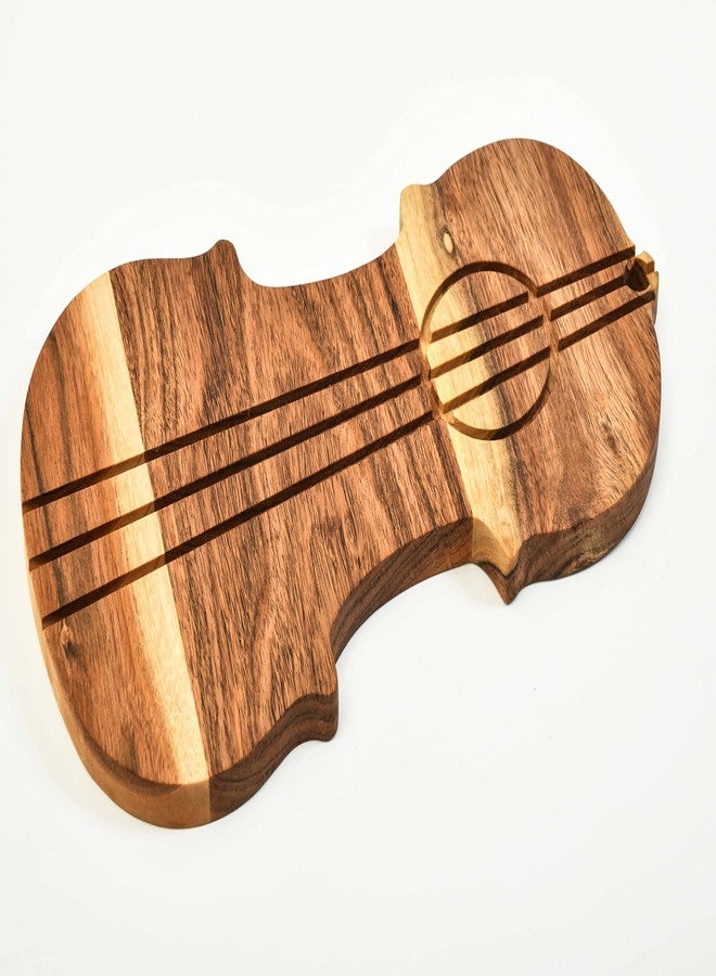 Affinity Decor Organic Acacia Kitchen Cutting Chopping Board for Butcher Block Cheese and Vegetables Fruit Salad Halloween Christmas Gift (Violin Board 13"L x 7"W) - Image 5