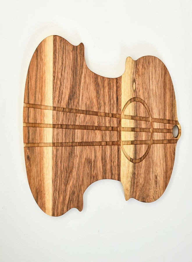 Affinity Decor Organic Acacia Kitchen Cutting Chopping Board for Butcher Block Cheese and Vegetables Fruit Salad Halloween Christmas Gift (Violin Board 13"L x 7"W) - Image 1