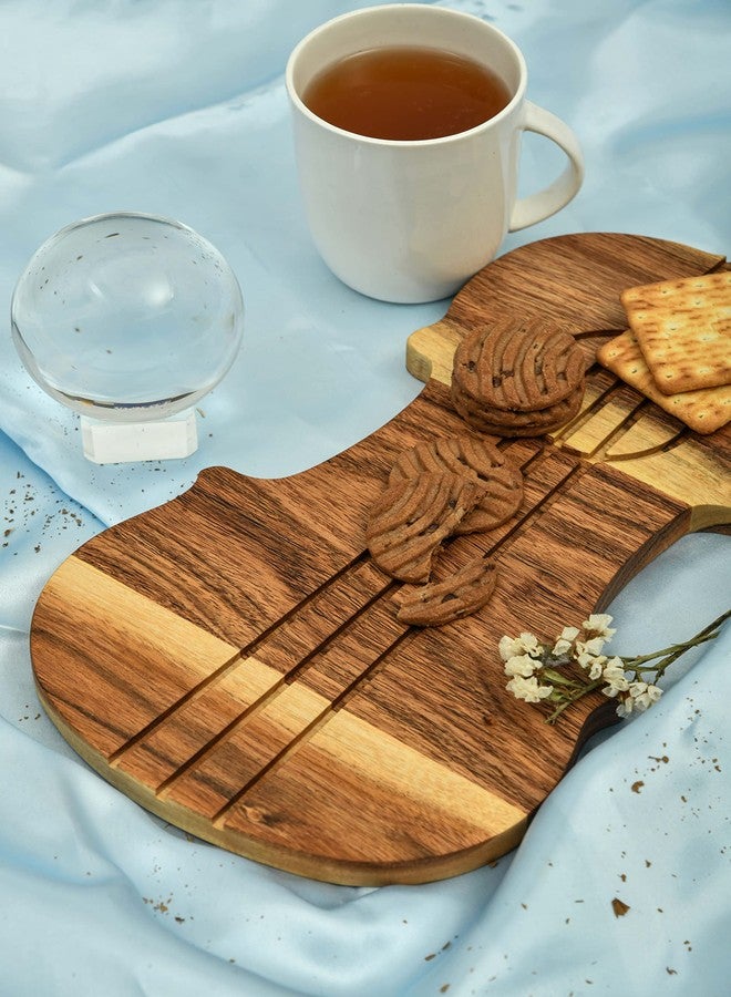 Affinity Decor Organic Acacia Kitchen Cutting Chopping Board for Butcher Block Cheese and Vegetables Fruit Salad Halloween Christmas Gift (Violin Board 13"L x 7"W) - Image 3