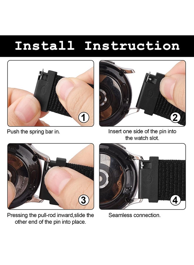 O Ozone Nylon Bands for Samsung Galaxy Watch 7 6 5 4 FE 40mm 44mm 45mm/Galaxy Watch 6 4 Classic 43mm 47mm 42mm 46mm  Soft Nylon Strap Women Men -Cape cod blue - Image 5