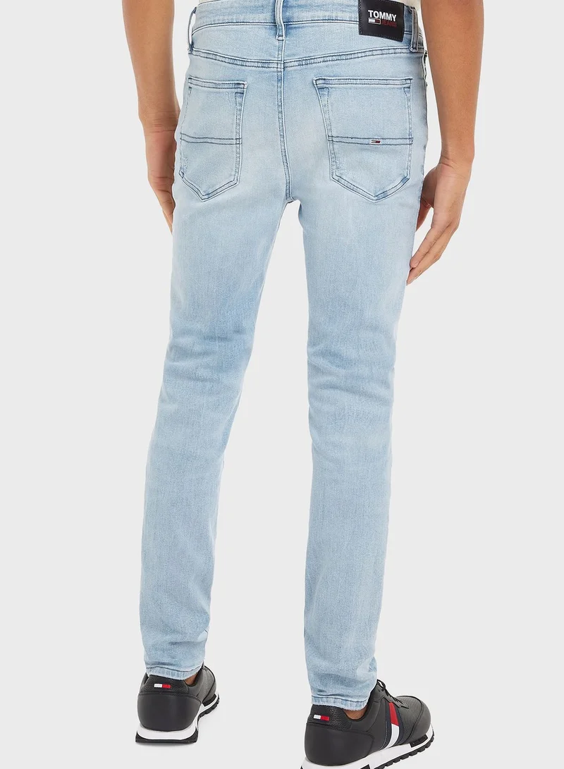 TOMMY JEANS Light Wash Skinny Fit Jeans