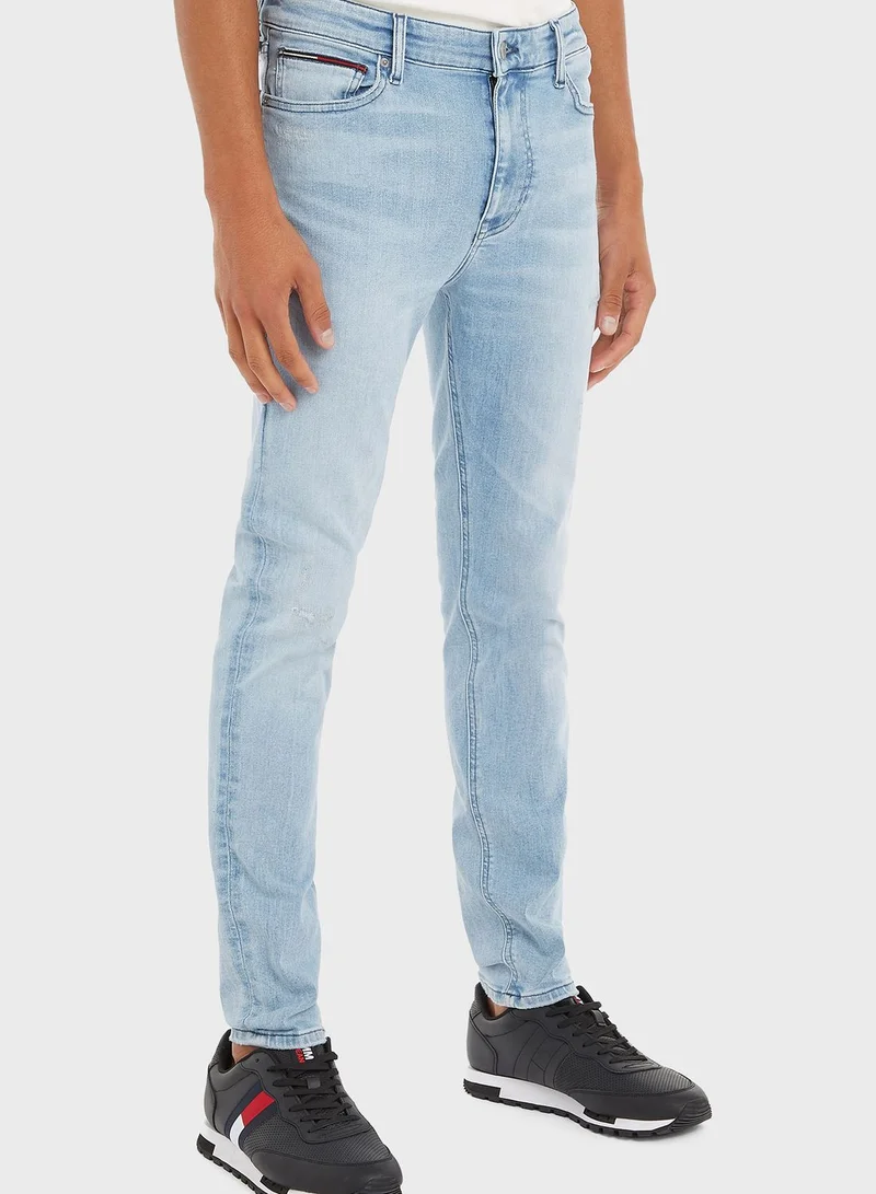 TOMMY JEANS Light Wash Skinny Fit Jeans