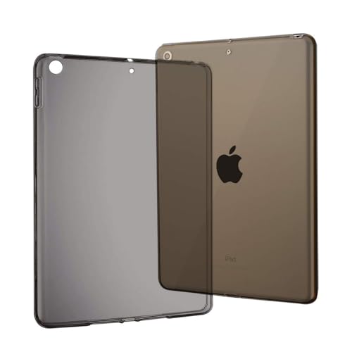 MOCA Soft TPU Back Case for iPad 10.2 Inch 9th 8th 7th Gen 2021 2020 2019 A2603 A2270 A2428 A2197 Clear Slim Transparent Shockproof Flexible Scratch Resistant Cover (Black) - Image 1